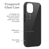 a diagram showing the features of a glass case