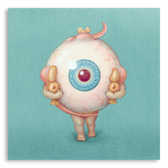 Art Print- Eyeball with Rod and Cone Cells